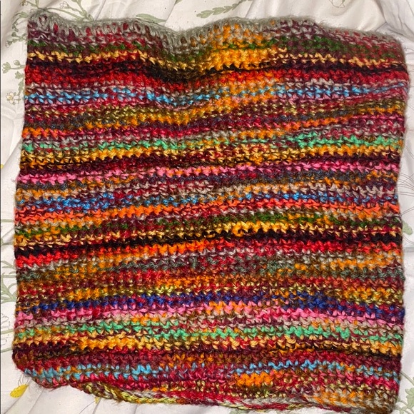 Hand knit in Czech hat and scarf. Multi-Color - Picture 3 of 7